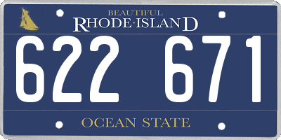 RI license plate 622671