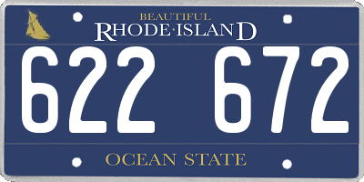 RI license plate 622672