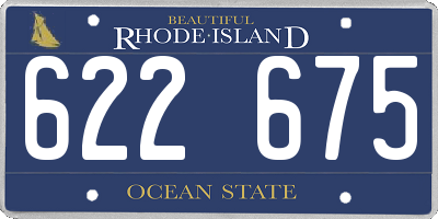 RI license plate 622675