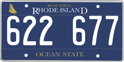 RI license plate 622677