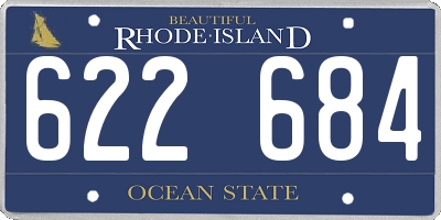 RI license plate 622684