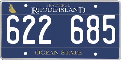 RI license plate 622685