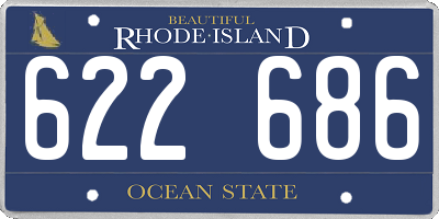 RI license plate 622686