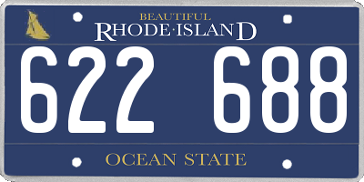 RI license plate 622688