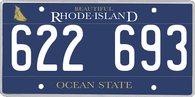 RI license plate 622693