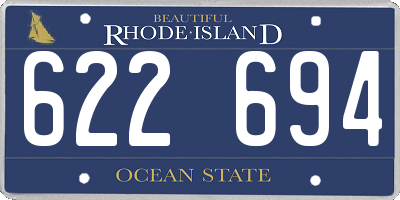 RI license plate 622694
