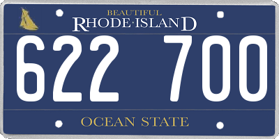 RI license plate 622700