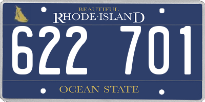 RI license plate 622701