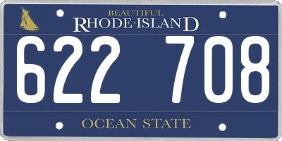 RI license plate 622708