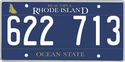 RI license plate 622713