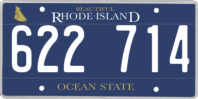 RI license plate 622714