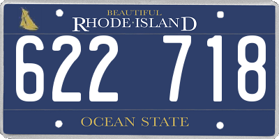 RI license plate 622718