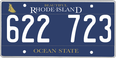 RI license plate 622723