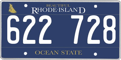 RI license plate 622728