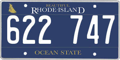 RI license plate 622747