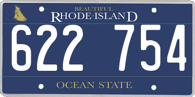 RI license plate 622754