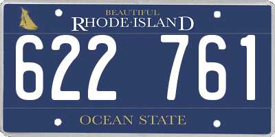 RI license plate 622761