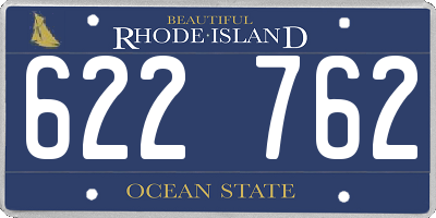 RI license plate 622762