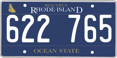 RI license plate 622765
