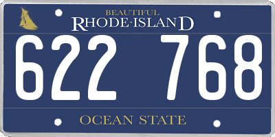 RI license plate 622768