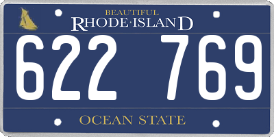 RI license plate 622769