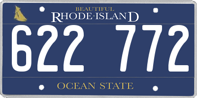 RI license plate 622772