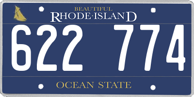 RI license plate 622774