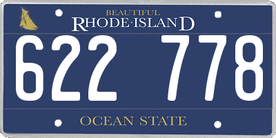 RI license plate 622778