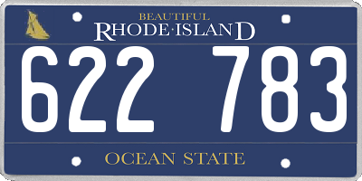 RI license plate 622783