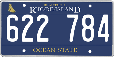 RI license plate 622784