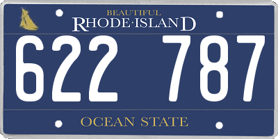 RI license plate 622787