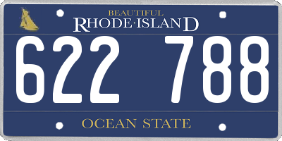 RI license plate 622788