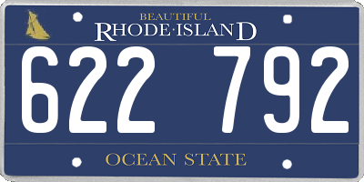 RI license plate 622792