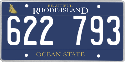 RI license plate 622793