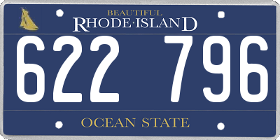 RI license plate 622796