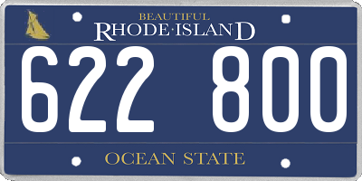 RI license plate 622800