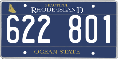 RI license plate 622801