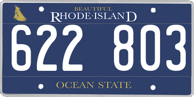 RI license plate 622803