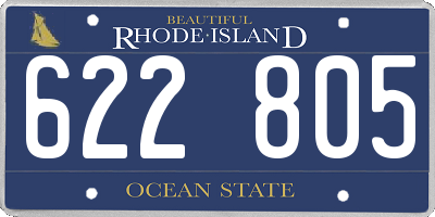 RI license plate 622805