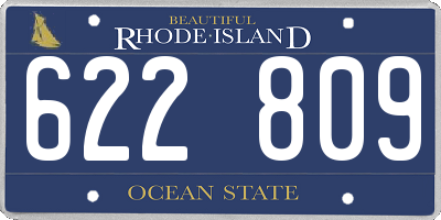 RI license plate 622809