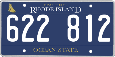 RI license plate 622812