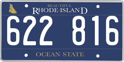 RI license plate 622816