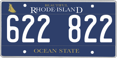 RI license plate 622822