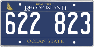 RI license plate 622823