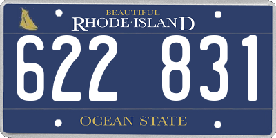 RI license plate 622831