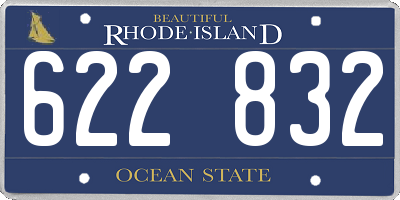 RI license plate 622832