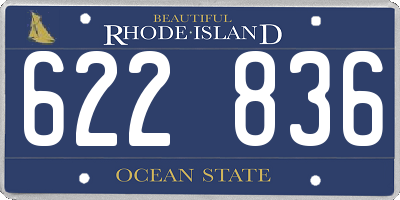 RI license plate 622836