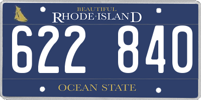 RI license plate 622840