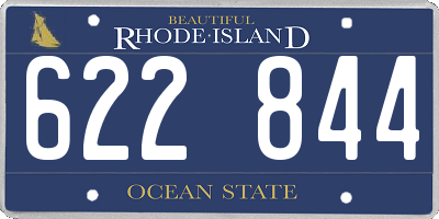 RI license plate 622844