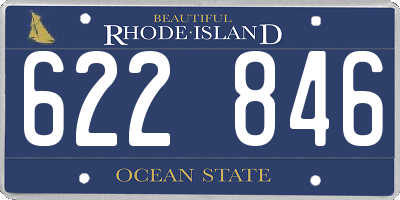 RI license plate 622846